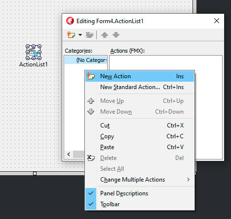 TActionList New Actions